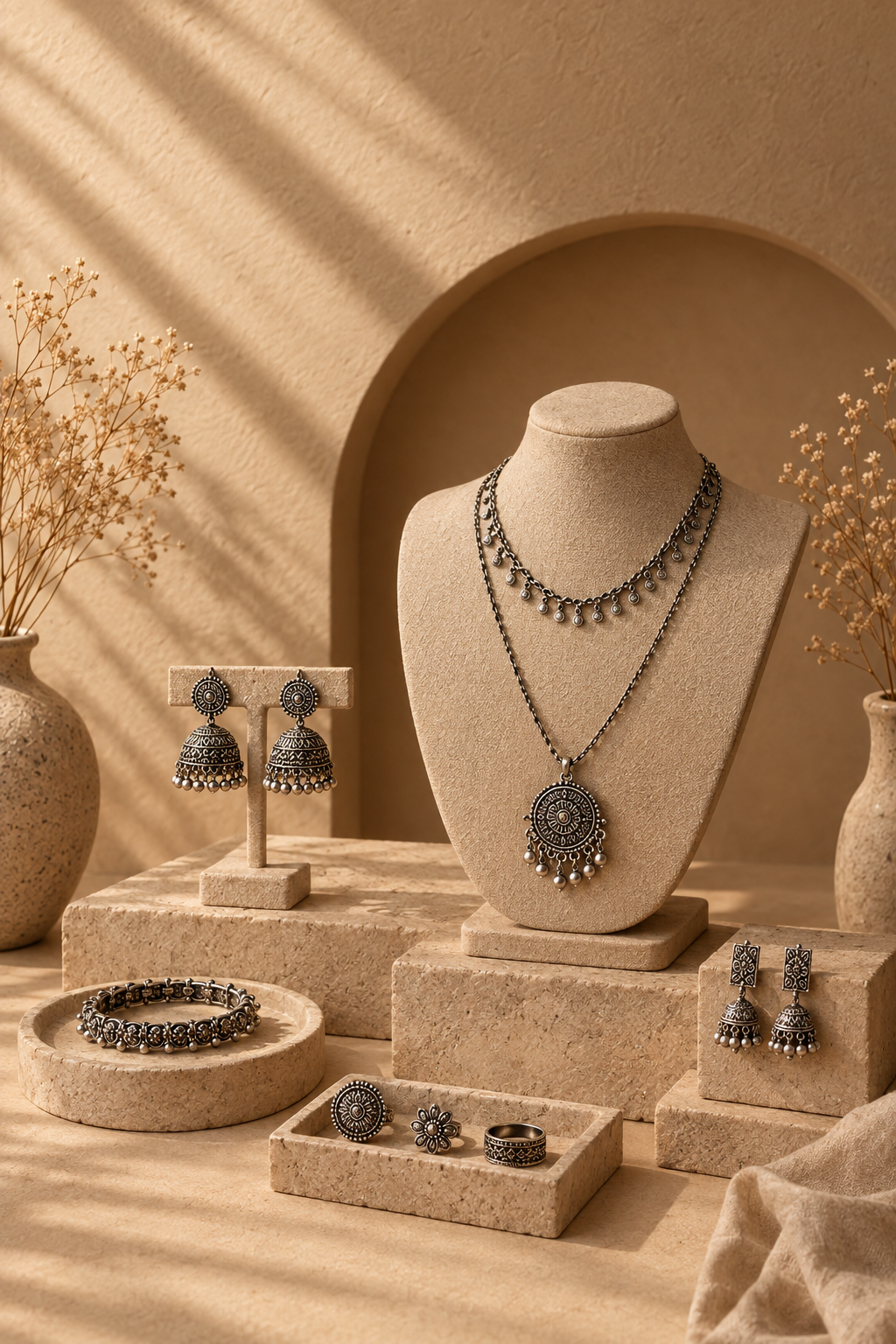 Oxidised Silver Ethnic Jewellery