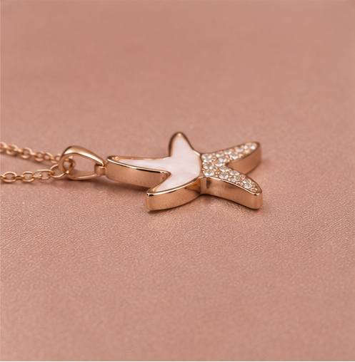 Rose Gold Starfish Necklace