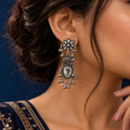 Elephant Oxidised Silver Statement Earrings