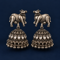 Nandi Heritage Oxidised Jhumka Earrings