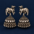 Nandi Heritage Oxidised Jhumka Earrings