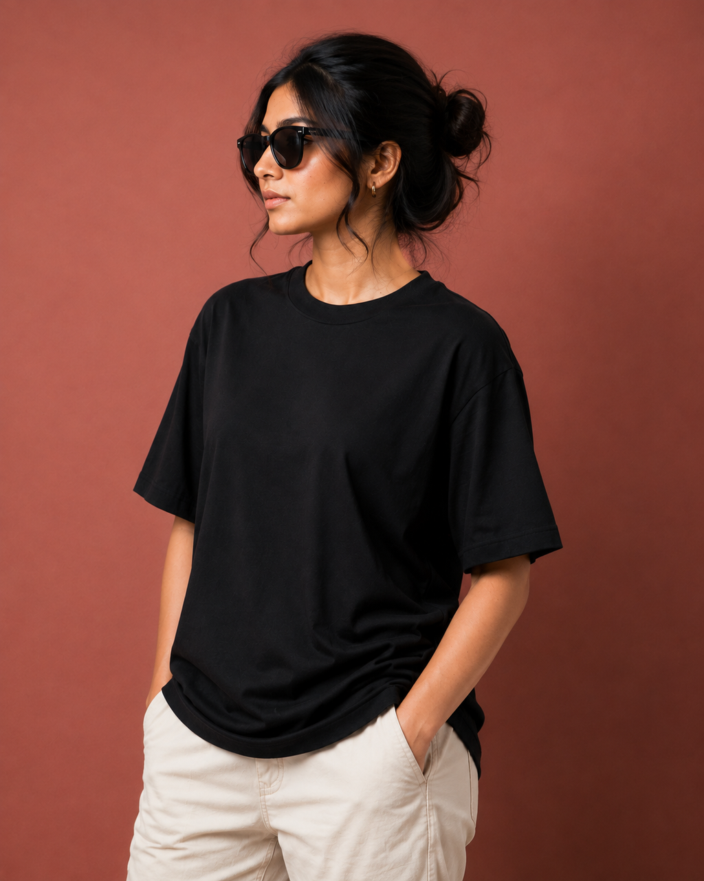Essential Unisex Oversized Black T-Shirt