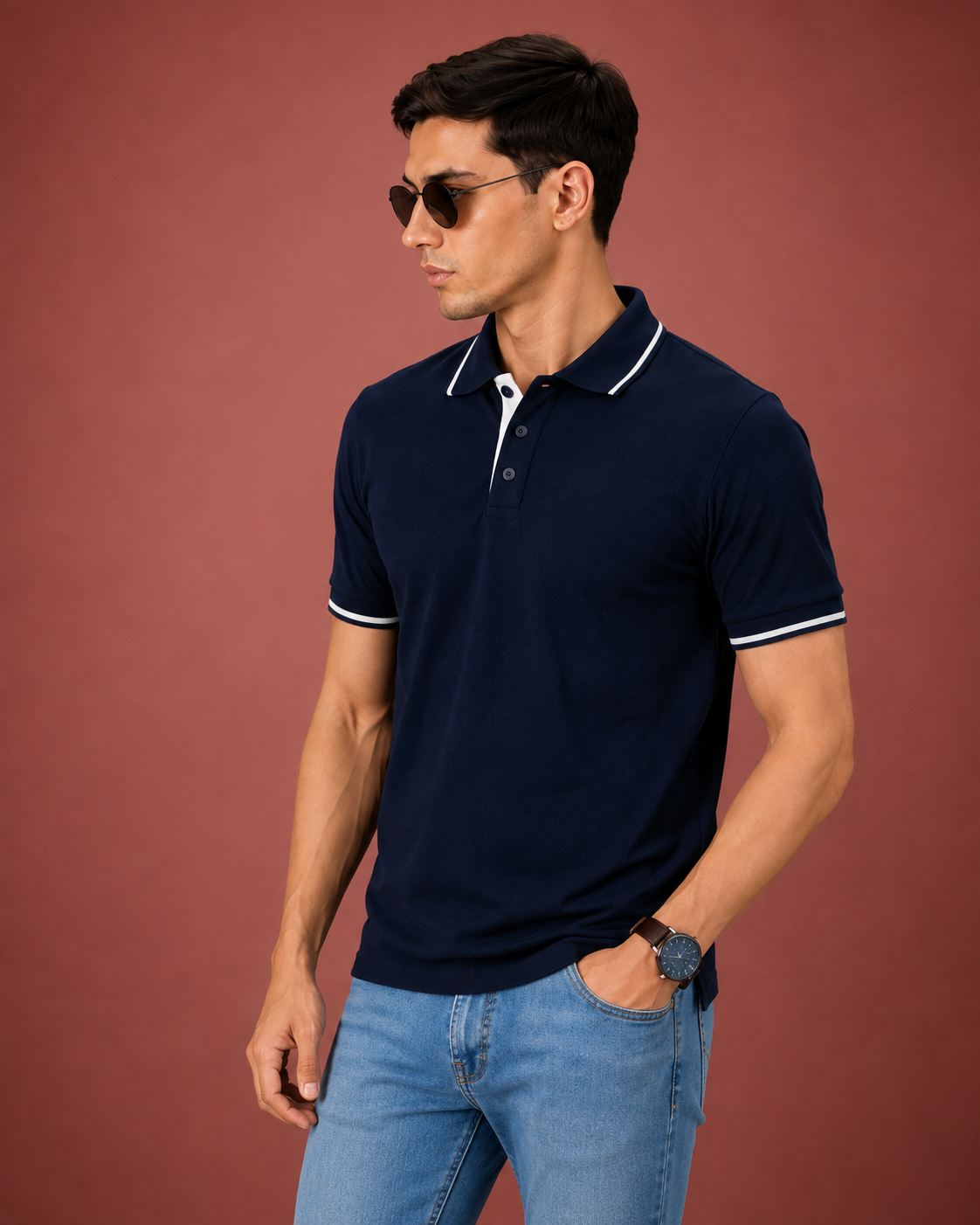 Dark Navy – Premium Cotton Polo Shirt