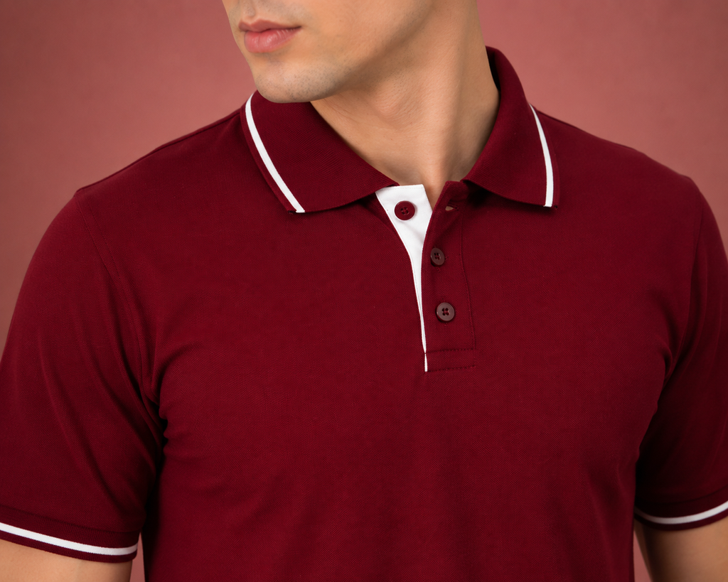 Premium Polo T-Shirt – Maroon