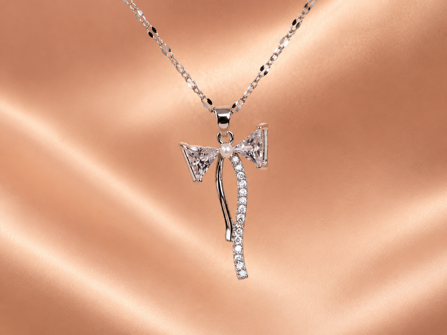 Crystal Bow Necklace