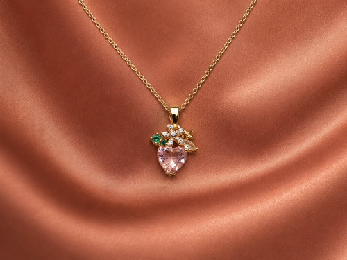 Blush Heart Garden Necklace