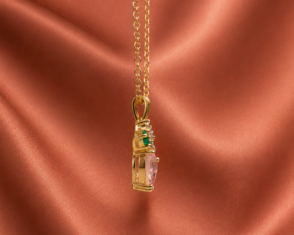 Blush Heart Garden Necklace