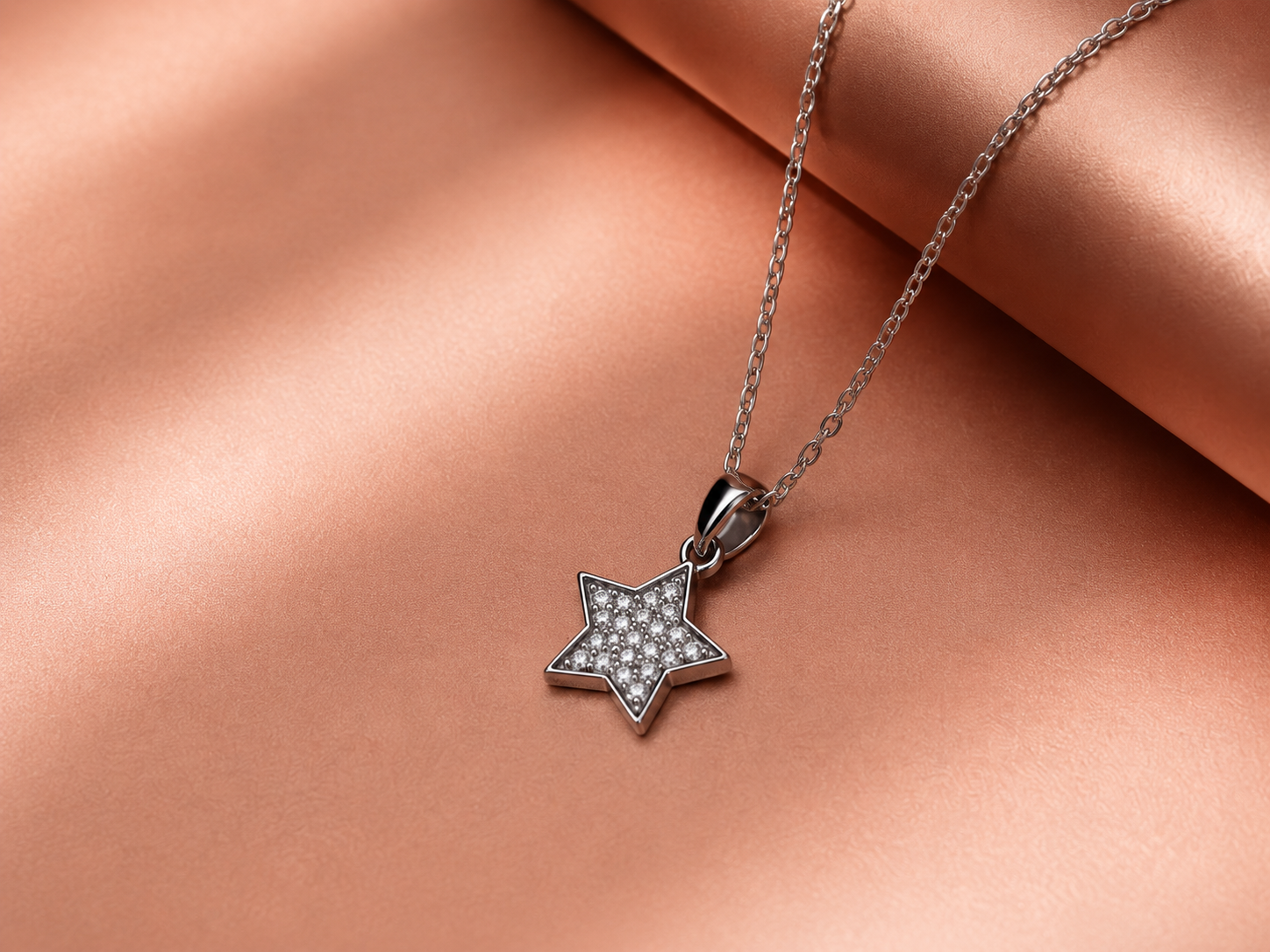 Minimal Silver Star Necklace