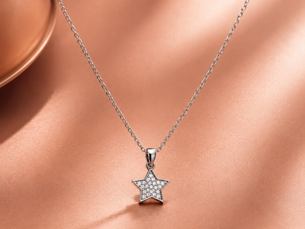 Minimal Silver Star Necklace