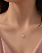 Rose Gold Floral Necklace
