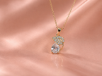 Elegant Gold Leaf Teardrop Necklace