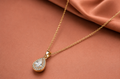 Luna Teardrop Necklace – Gold