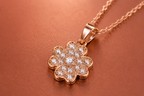 Rose Gold Floral Necklace