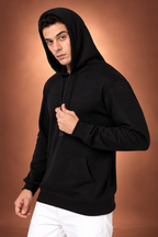 Nireova Classic Black Pullover Hoodie for Men