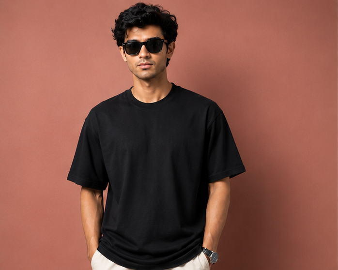 Essential Unisex Oversized Black T-Shirt