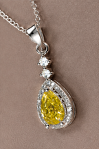 Elegant Yellow Crystal Necklace