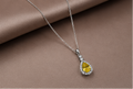 Elegant Yellow Crystal Necklace