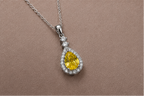 Elegant Yellow Crystal Necklace