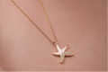Rose Gold Starfish Necklace