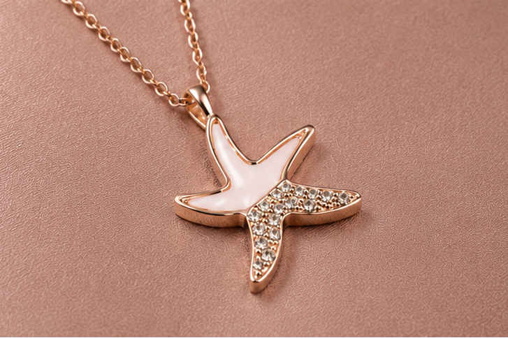 Rose Gold Starfish Necklace